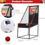 63.7" New Arcade Basketball Game Indoor For Toddlers & Kid 5-7, 8-12 - Basketball Hoop For Kids 3-12 With Wooden Board - Kids Basketball Hoop, Fun Basketball Toys & Gifts For Boys