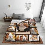 Guinea Pig Blankets, Guinea Pig Throw Blankets, Gifts For Women Men Boys Girls Lover Adult Cozy Fleece Flannel Bedding Stuff Animal Plush For Couch Sofa Bed 50"X40"