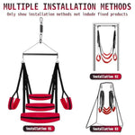 Bdsm 360° Sex Swing For Adult Sex Toys, Sex Swings With Adjustable Straps Soft Seat & Thick Cushion For Ceinling/Door Heavy Duty Hanging, Swing Sex Bondage For Adult Restraint Toys