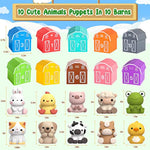Learning Toy For Toddlers 1 2 3 Year Old, 10 Farm Animal Toys & 10 Barns, Counting, Matching & Sorting Montessori Educational Sensory Toys, Christmas Birthday Easter Gift For Baby Boy Girl 1-3