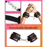 Bondage Restraints Sex Bdsm Kit, Bed Restraints Set With Neck To Thigh Adjustable Straps Handcuffs For Couples Game Play, Adult Sex Toy For Women Beginner Bondage Straps Leg Rope