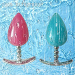 2 Pcs Anal Plug Set Stainless Steel Fetish Bondage Sex Toys Chain Anal Expander With Flared Base For Men Women Prostate Massage (Pink)