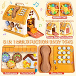 Baby Toys For 1 2 3 Year Old Boy And Girl Gifts Toddler Toys Age 1-2 10-In-1 Montessori With Sound Lights Music Clock Telephone And Car Educational Birthday For Boys Girls 12-18 Months