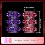 2 Pcs Silicone Penis Sleeve Girth Enhancer Sleeve,With Large Particles For Men Erection Penis Enlarger,Cock Rings For Men Delay Ejaculation,Vagina Toy For Couples Sex Adult Sex Toys For Couples