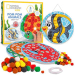 National Geographic Kids Pom Pom Animal Arts and Crafts Activity Kit for Toddlers and Preschoolers
