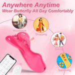 Wearable Vibrator Adult Sex Toys For Women,Extra Panty Strap Dual 9 Vibrations Panty Butterfly Vibrator With App Remote Control Novelties Discreet Mini Rose Sex Toy Women Couple Pleasure