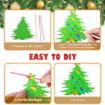 Christmas Tree Scratch Cards 80 Sets 8 Styles DIY Craft Kits for Xmas Party Painting Supplies