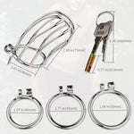 Metal Chastity Device Sex Toys For Men, Chastity Cage With 3 Sizes Of Rings And Two Different Locks, Sm Bondage Tool Cock Cage For Penis Training (1.96In,Invisible Lock)