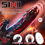 Sex Machine Thrusting Dildo With 8 Vibrating & Thrusting Modes, Remote Control Tongue-Licking Silicone Sex Toys With Strong Suction Cup For Hands-Free Play (Red & Black)
