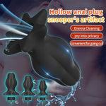 Hollow Anal Plug Set With Matched Stopper Anal Plug Thread Butt Plug Sex Toys Ass Tunnel Silicone Flower Hollow Anal Plug S/M/L Trainer Anal Plug Stretcher Kits Adult Sex Toy