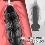 11.41 Inch Realistic Huge Thick Dildo, 2.95'' Diameter Large Dildos With Unique Rope Kots Shape And Strong Suction Cup For Anal Play, Lifelike G Spot Stimulation Penis Sex Toys For Couple Women Men