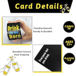 Drinking Games For Adults,Drink Up And Dare,Adults Games For Game Nights, Exciting Card Games For Bachelorette Party Games & 21St Birthday Gift, With 50 Funny Game Cards, Spice Up Your Party