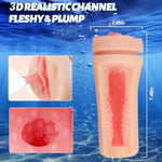 Vibrating Male Masturbator Sex Toys - 7.5" Depth Squeezable App Control Male Vibrator Stroker With 12 Vibrations, Plump Fleshy Realistic Pocket Pussy Vagina Blowjob Adult Sex Toys For Men Masturbating