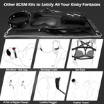 Bdsm Kit Sex Restraints, 11 Pcs Bondage Set Couple Sex Toy With Adjustable Ankle Thigh Cuffs Handcuffs, Thick Leather Material Bdsm Toys For Couples Kinky