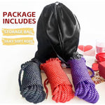 Bdsm Bondage Shibari Sex Rope - Bdsm Beginner Set Kit Adult Fetish Bondage Restraints Set Sex Toys For Women, Men & Couples, 32 Feet 8Mm (3 Cloors)