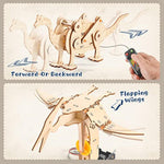 Dinosaur Stem Kits For Kids Ages 6-8-10-12, 4 In 1 Wood Building Toys For Boys Age 8-12, Build It Yourself Woodworking Kit, Diy 3D Wooden Puzzles Model Science Crafts For Kids, Stem Projects