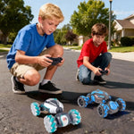 Gesture Sensing Rc Stunt Car, Birthday For Age 6 7 8-12 13+ Year Old Boys - Cool Toys For Kids, Hand Controlled Remote Control Twist Vehicle With Lights & Music, 4Wd Rotating