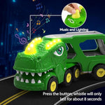 Toddler Car Toys For 1 2 3 4 5 Year Old Boy, 5-In-1 Dinosaur Vehicle Trucks Toys For Toddlers 1-3 With Sounds & Lights Toys For Boys 4-7 Toys For Age 2-4 Dinosaur Toys For Kids 3-5