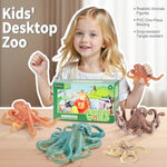 4Pcs Octopus Figurines Sea Animal Toys,Plastic Ocean Animals Toys Figures, Realistic Soft Sea Creatures Toys For Kids Boys Girls - Birthday Gifts For Kids Cake Toppers Decoration