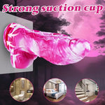 7" * 2.6" Silicone Realistic Fantasy Thick Curved Girth Dildo Suction Cup
