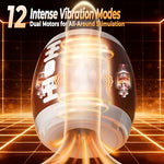 Male Masturbator Sex Toys for Men - Football Shape Masturbation Stroker with 12 Vibrating Modes, Penis Training Sex Toy with 3D TPE Realistic Sleeve, Male Sex Toy Pocket Pussy, Couple Sex Toys & Game
