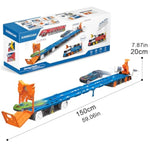 Toy Transporter Carrier Truck For Kids 3-5 Years Old, Foldable Truck Race Track With 6 Ejection Cars, Catapulting And Shooting Carrier Car Toy For Boys Girls Age 3 4 5 6 Years