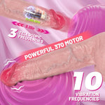Thrusting Dildo Vibrator Sex Toys, 3 Thrusting 10 Vibration & Heating Modes With Remote Control, 8.6 Inch High Frequency Pulse Silicone Dildo, G-Spot Stimulation Realistic Dildos For Women Men