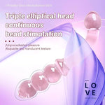 Glass Dildo, Crystal Double-Ended Penis Pleasure Wand Anal Butt Plug For G-Spot Stimulation