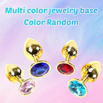 Luxury Metal Anal Plug with 3 Different Sizes Anal Trainer Jewel Butt Plug S&M Adult Anal Plugs Woman Men