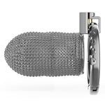 Male Chastity Cage With 4 Adjustable Rings Mesh Design Breathable Chastity Device With Invisible Lock Cock Cage Sm Bondage Sex Toy For Men And Couples (L)