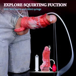 Squirting Penis Sleeve Cock Rings For Male, Silicone Dildo Extension With Penis Ring For Delay Ejaculation Erection Penis Enlargement For Men Couples(M-Squirting)