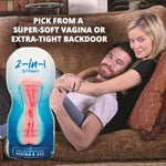 2 In 1 Stroker Realistic Vagina & Ass Male Masturbator Textured Pocket Pussy & Anal Flesh Light With Suction Power Adjustable Intensity For Lifelike Pleasure And Maximum Satisfaction