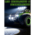 Remote Control Car,Rc Cars Toy,High Speed 20 Km/H Rc Truck Off-Road With 2 Headlights And 2 Rechargeable Battery,Dinosaur Toys Gift For Adult Boys Kids 4+ Years