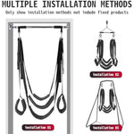 Sex Swing For Couples Bdsm Sex Toys Sex Swings With Wild Seat Adjustable Sex Straps Wild Cushion Thick Fluff For Adult Sex Restraint Swing Sex Furniture For Bedroom Hold Up 800Lbs Black