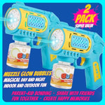 Toys For 3+ Year Old Boys Girls: 2 Pack Bubble Gun Machine With Bubble Solution, Kids Toys For Ages 3-5 4-6 5-7, Outdoor Outside Toy For Kids Ages 4-8, Gifts For 3 4 5 6 7 8 Year Old Boys Birthday