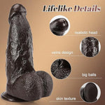 3“ Diameter Huge Thick Dildo Realistic Dildos With Suction Cup For Hands-Free Play, Black Giant Dildo For Vagina G-Spot Anal Sex, Wide Dildo Big Cock Adult Sex Toy For Couple Men Women Gay