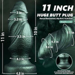 11 Inch Massive Fantasy Dildo Huge Butt Plug With Knot, 3.5 Inch Diameter Silicone Huge Thick Monster Dildos For Anal Stretcher, Huge Anal Plug Adult Sex Toys For Gay Female G-Spot & Anal Play