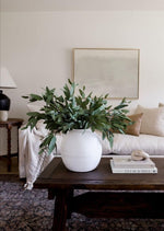 3 Pack Faux Real Touch Artificial Eucalyptus Stems with Seeds 31'' Tall Fake Plants Leaves Olive Tree Branches Faux Greenery Stems for Bridal Wedding Bouquet Vase Table Centerpiece Decor