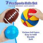 Balls For Toddlers 1-3,Toddler Sports Toys,Set Of 7 Kids Ball Soft Foam Baby Sports Balls- Soccer Ball Basketball Baseball Rugby Bounce Ball Playground Indoor Outdoor Toys Gifts,With Free Bump/Bag