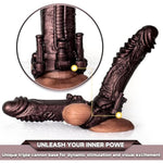 Cyberpunk Penis Sleeve Girth Enhancer For Men Silicone Mechanical Design Fantasy Cock Sheath Male Extender With Textured Details For Couples Intimate Play (T205-F)