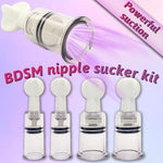 Adjustable Clitoris Sucker and Nipple Sucker Set 4 Pcs for Women Beginners