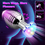 Anal Sex Toys Vibrating Butt Plug, Heart Light Up Anal Plug With 9 Vibration Modes, Stainless Steel Thread Design Anal Vibrator Dildo With App & Remote Control, Anal Prostate Massager For Men Women