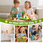 138 Pcs Magnetic Blocks, Magnetic Building Blocks For Kids, Farm Construction Magnet Cubes Set For Girls Boys, Sensory Stem Toys For Kids Toddlers Ages 3+