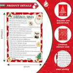 80 Pieces Christmas Trivia Games Question And Answer Cards Trivia Games For Family, Christmas Party Vacation Game Guessing Activity For Adults Kids Coworkers Groups Holiday Supplies