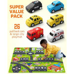 Alphabet Maze, 26Pcs Pull Back Car With Play Mat Preschool Letter Matching Game For 3 4 5 Years Old, Montessori Educational Fine Motor Gift Toy For Toddler Kids
