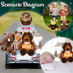 6 Pieces Safari Stuffed Animals Plush Jungle Toys Set For Boys Girls, Lion Elephant Zebra Giraffe Tiger Monkey For Animal Themed Parties Student Baby Shower Award Decoration(Novel Style)