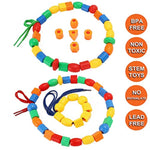 Lacing Beads For Kids - 70Pcs Threading Beads Occupational Therapy Toys For Kids Fine Motor Skills Developmental Activity Ot Toys