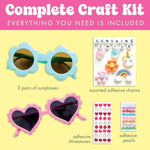 DIY Sunglasses Decorating Kit for Girls with Fashion Accessories
