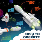 Space Adventure Playset - Stem Rocket Ship With Astronaut Figures, Detachable Shuttle & Rover - Educational Space Exploration Toy For Kids Ages 3–8, Imaginative Learning Gift