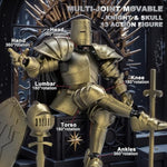 8Pcs 13 Action Figures Assembly Required?Diy Multi-Colored Titan 13 Action Figure Set With Medieval Knight Style?3D Printed Multi-Jointed Movable 13-Action T Figure For Kids & Adults